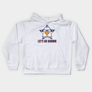 Let's Go Darwin Eagle Patriotic Freedom Funny Political Design Kids Hoodie